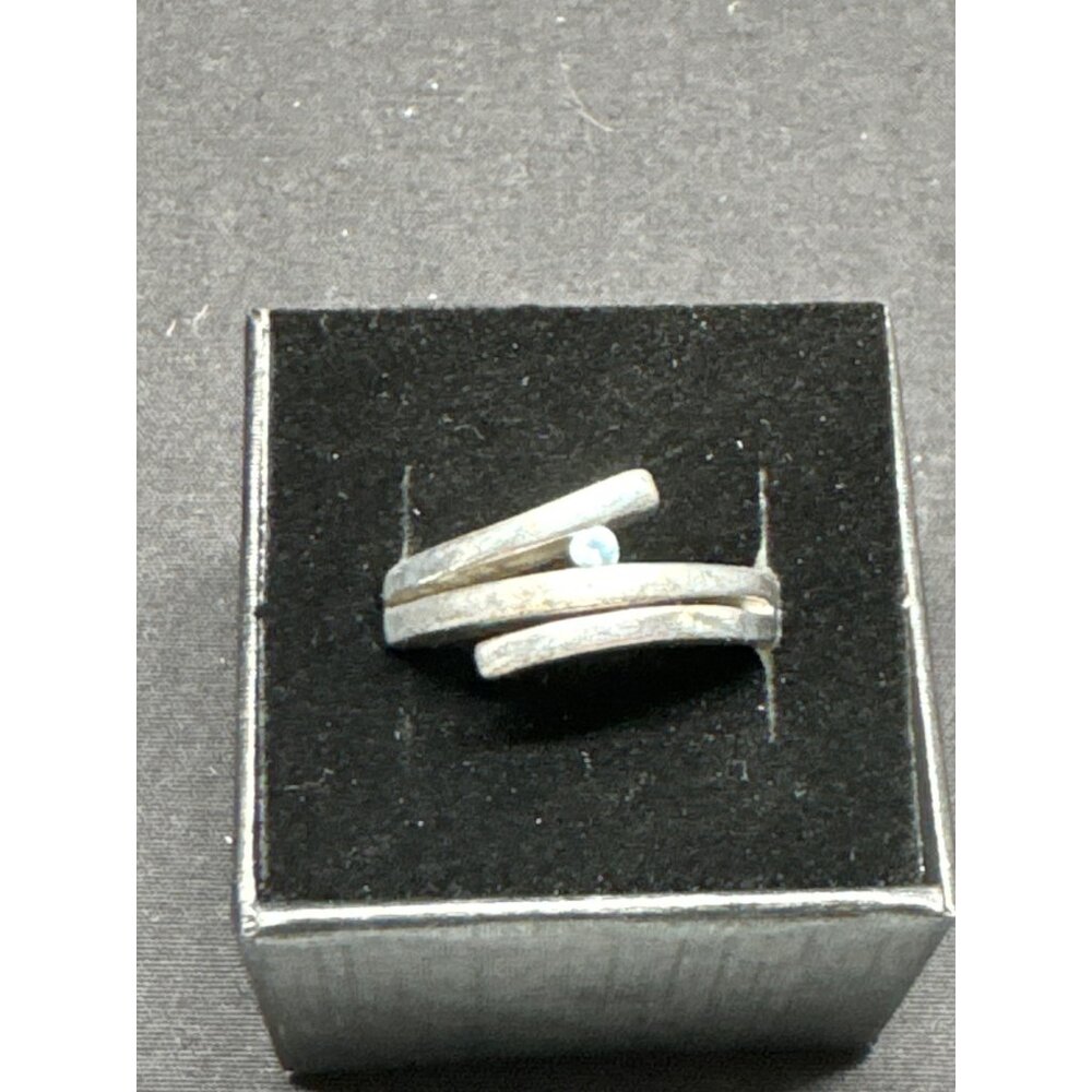 Blue Topaz in Sterling Silver 925 Marked Ring Size 6.5